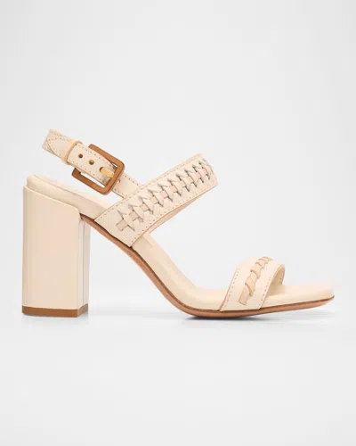 Zimmermann 85mm Alchemy Leather Block-heel Sandals In White