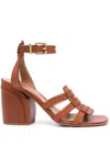 Zimmermann Goldie Sandal 85 Sandals In Brown Leather In Brown