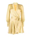 Zimmermann Wrap Silk Dress In Nude