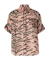 Zimmermann Matchmaker Safari Linen And Silk Shirt In Nude