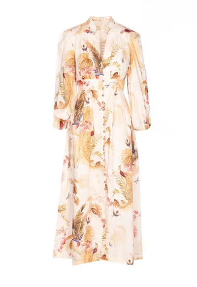 Zimmermann Abiti Cream Palm Floral