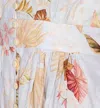 Zimmermann Ascension Light Blue Mini Dress With Flared Skirt And All-over Print In Linen Woman In Neutral