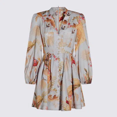 ZIMMERMANN ZIMMERMANN LIGHT BLUE LINEN DRESS