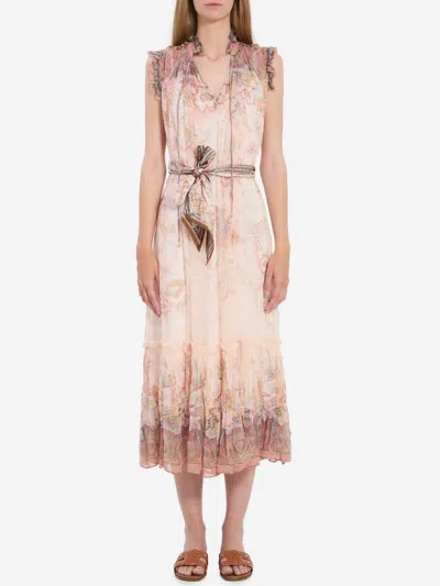 ZIMMERMANN ALCHEMY MIDI FLUID DRESS