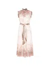 Zimmermann Alchemy Belted Paisley-print Chiffon Midi Dress In White