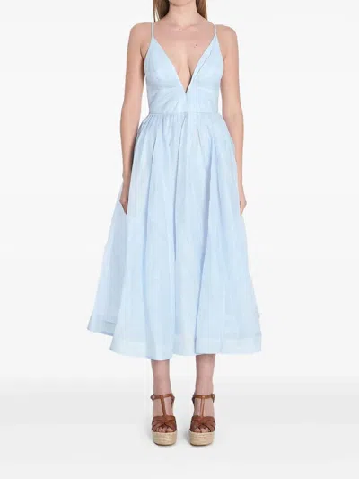ZIMMERMANN V NECK MIDI DRESS