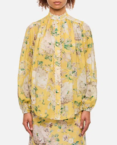 Zimmermann Acacia Bluse In Yellow