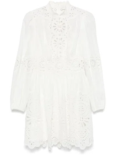 Zimmermann Acacia Broderie Linen Mini Dress
