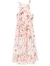 Zimmermann Acacia Broderie Anglaise Linen Midi Dress In Multicolour
