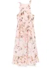Zimmermann Acacia Broderie Anglaise Linen Midi Dress In Multicolour