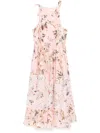 Zimmermann Acacia Broderie Anglaise Linen Midi Dress In Pink