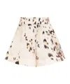 Zimmermann Acacia Relaxed Shorts Watercolour Leopard In White