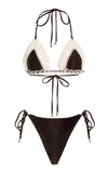 Zimmermann Acacia Crocheted Bikini In Brown