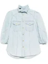 Zimmermann Denim Lantern Shirt In Blue