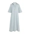Zimmermann Acacia Chambray Midi Dress In Blue