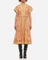 Zimmermann Acacia Belted Linen Shirt Dress In Multicolor