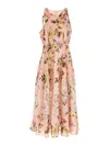 Zimmermann Acacia Broderie Anglaise Linen Midi Dress In Nude & Neutrals