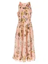 Zimmermann Acacia Broderie Anglaise Linen Midi Dress In Pink