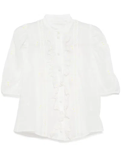 ZIMMERMANN ACACIA EMBROIDERED BLOUSE