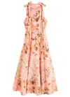 Zimmermann Acacia Broderie Anglaise Linen Midi Dress In Multi Floral