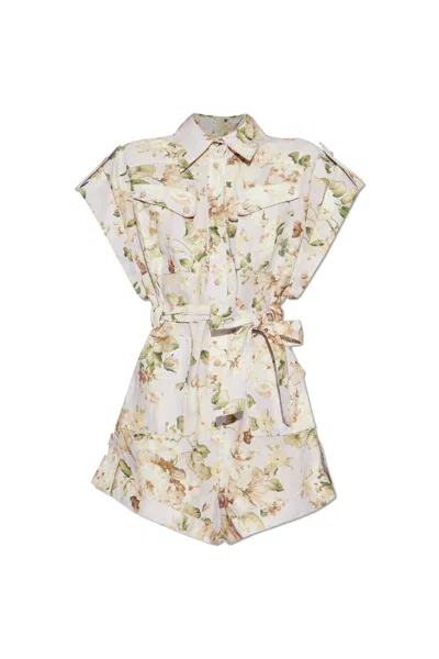 ZIMMERMANN ACACIA FLORAL PRINTED PLAYSUIT
