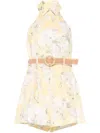 Zimmermann Acacia Printed Linen Playsuit