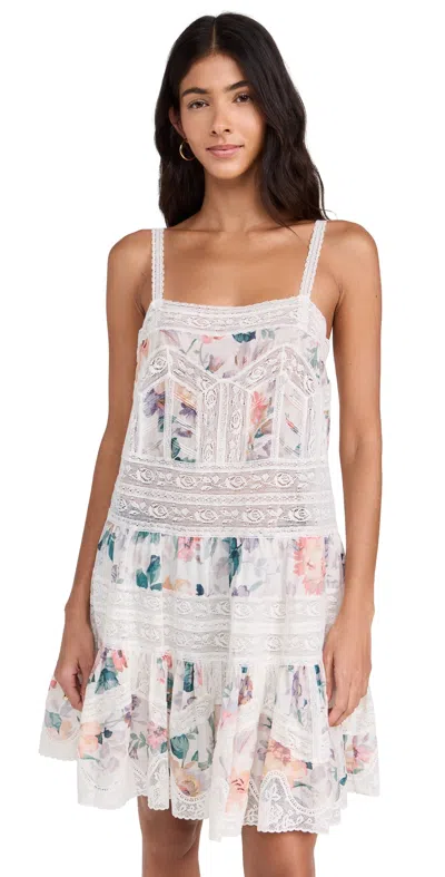 Zimmermann Acacia Lace Mini Dress In Multicolour