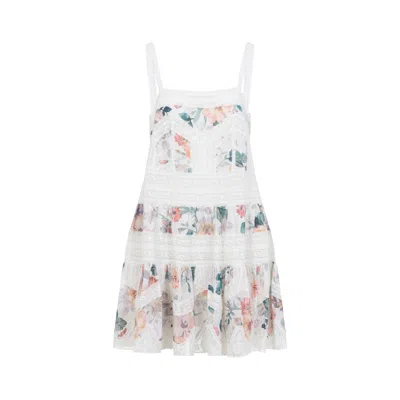 Zimmermann Acacia Lace White Cotton Mini Dress