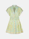 Zimmermann 801 'acacia' Light Green Linen Dress In Green