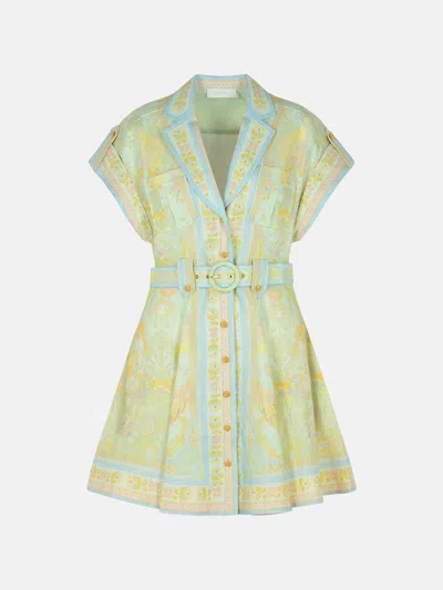 ZIMMERMANN 'ACACIA' LIGHT GREEN LINEN DRESS