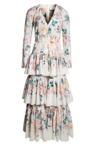 ZIMMERMANN ZIMMERMANN ACACIA LONG SLEEVE TIERED MAXI DRESS