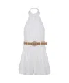 Zimmermann Acacia Halterneck Linen Romper In White