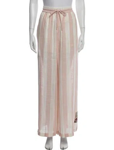 Pre-owned Zimmermann Acacia Palazzo Pants Wide Leg Pants In Pink