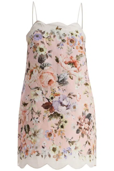 ZIMMERMANN ZIMMERMANN ACACIA PRINTED LINEN MINI DRESS