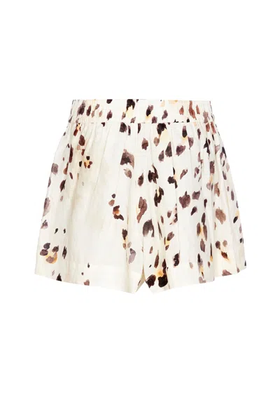 Zimmermann Acacia Relaxed Short Watercolour Leopard In Multi