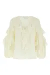 Zimmermann 'acacia Ruffle' Blouse In White