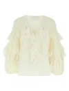 Zimmermann 'acacia Ruffle' Blouse In Yellow