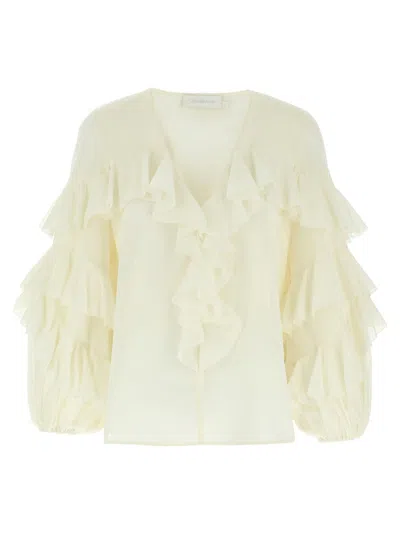 Zimmermann 'acacia Ruffle' Blouse In Multi