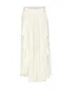 Zimmermann Ivory Maxi Skirt In White