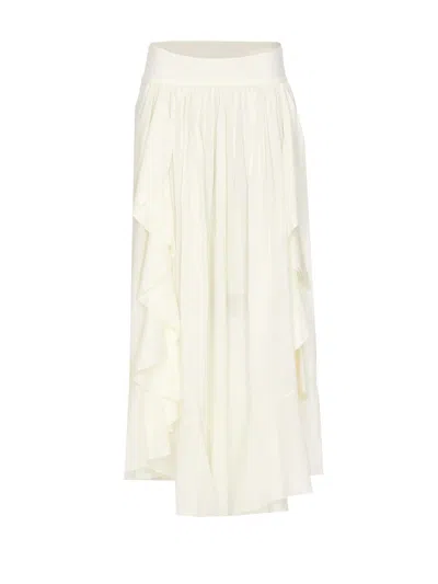 Zimmermann Ruffled Maxi Skirt In White