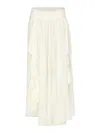 Zimmermann Ivory Maxi Skirt In White