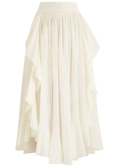 ZIMMERMANN ZIMMERMANN ACACIA RUFFLED COTTON MAXI SKIRT