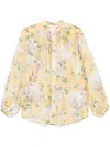 Zimmermann Blouse With Floral Pattern In Yellow