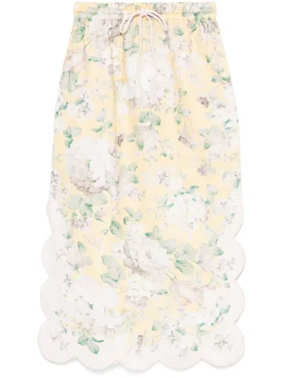 ZIMMERMANN ZIMMERMANN ACACIA SCALLOP MIDI SKIRT