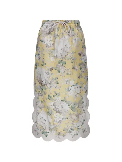 ZIMMERMANN ZIMMERMANN ACACIA SCALLOP MIDI SKIRT