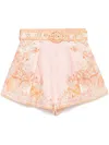 Zimmermann Acacia Linen Shorts In Pink