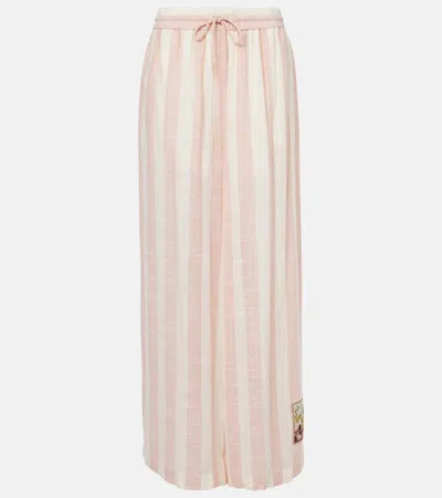 ZIMMERMANN ACACIA STRIPED WIDE-LEG PANTS