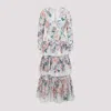Zimmermann Beige Acacia Printed Cotton Long Dress In Cmfl Cream Multi Floral