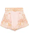 Zimmermann Acacia Linen Shorts In Pink