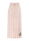 Zimmermann Acacia Wide Leg Pink Cream Stripe In Pink